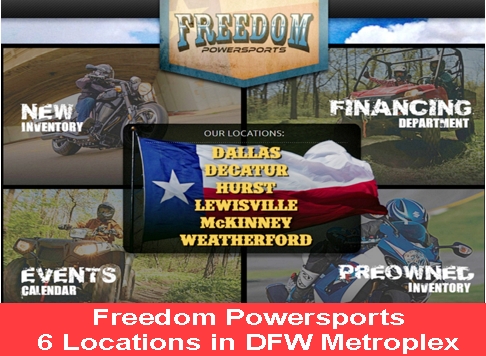 freedompowersports, decatur, texas, weatherford, mckinney, dallas, lewisville, hurst